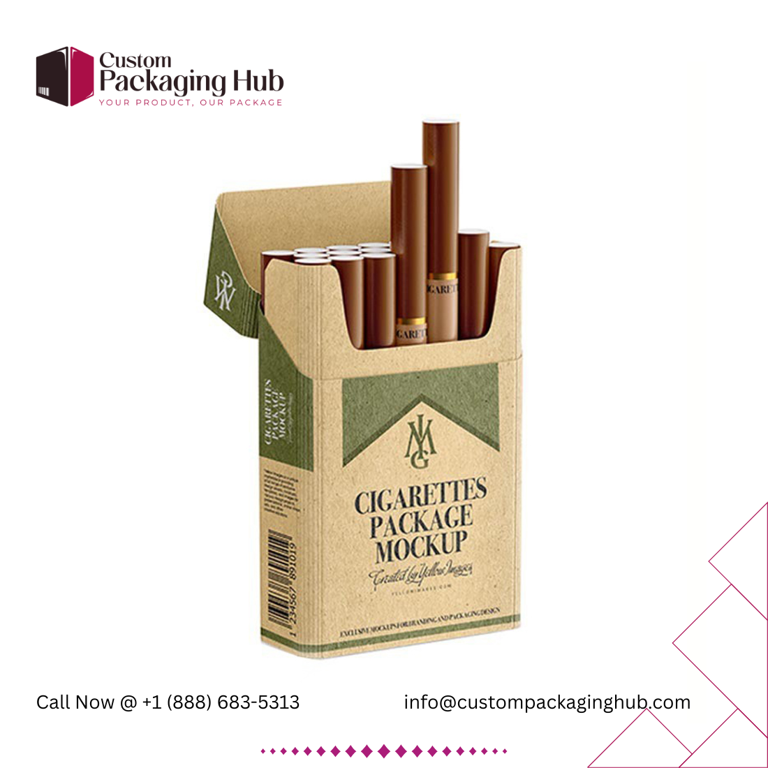 Custom Kraft Cigarette Boxes