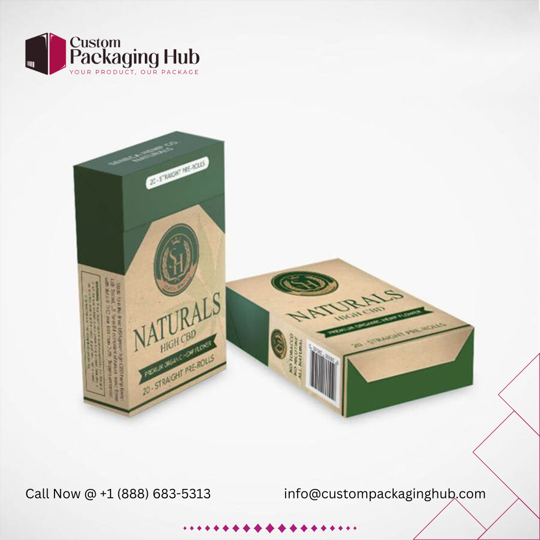 Custom Kraft Cigarette Boxes